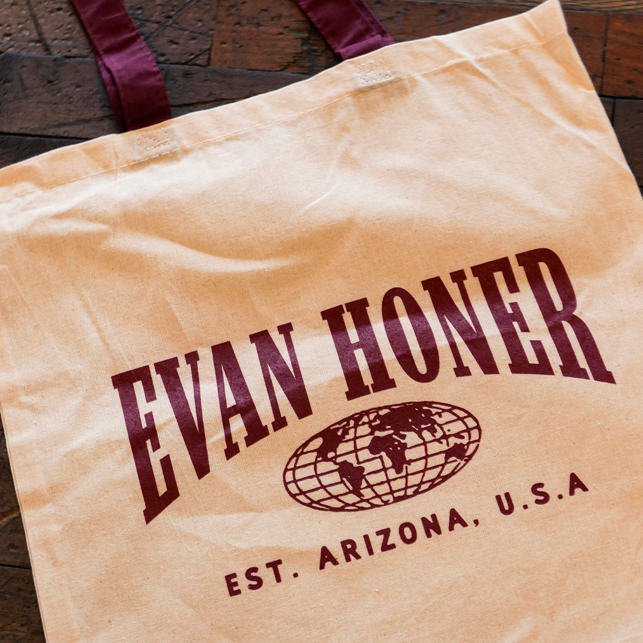 Maroon Globe Tote