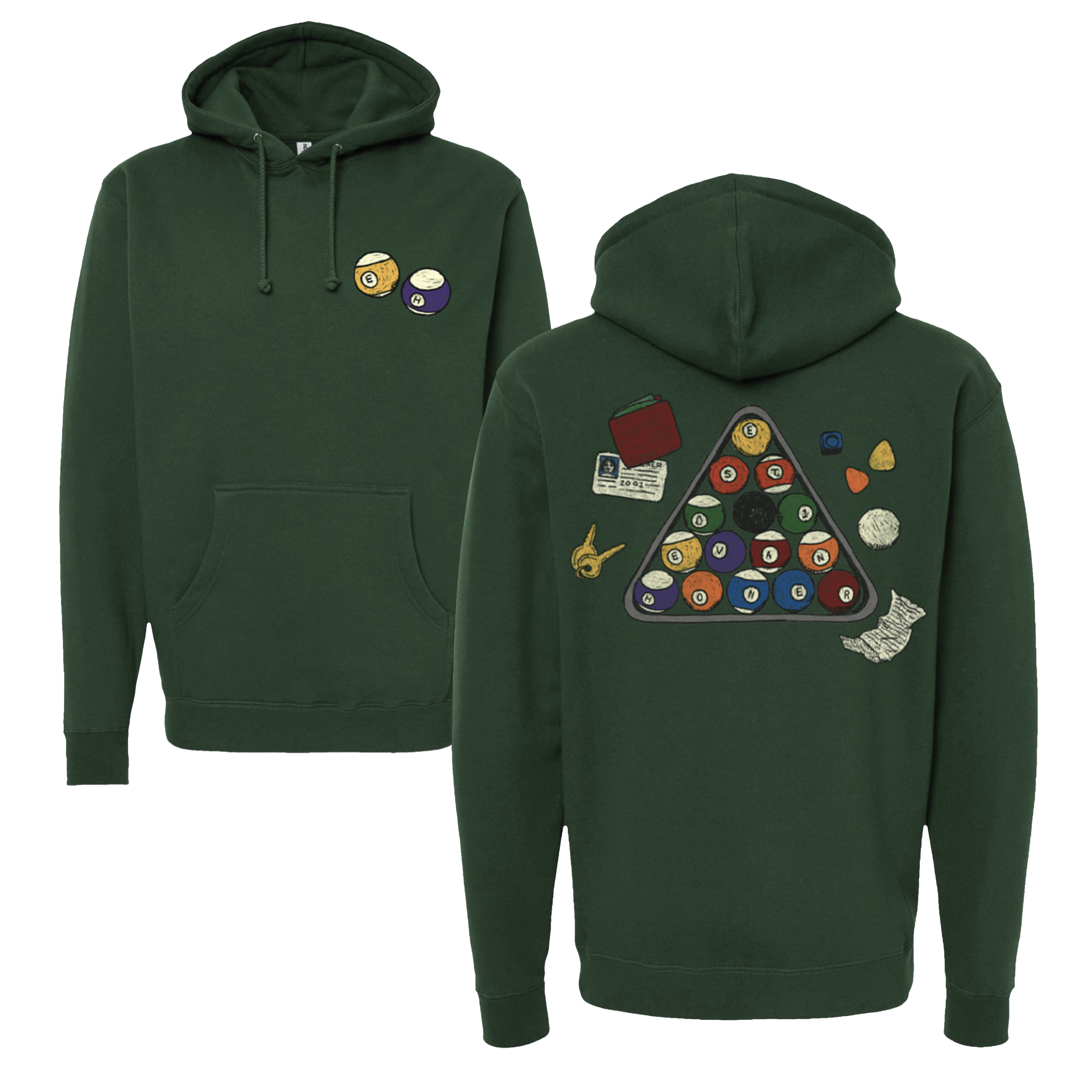 2025 Evan Honer Green Pool Ball Hoodie – Evan Honer Official Merchandise