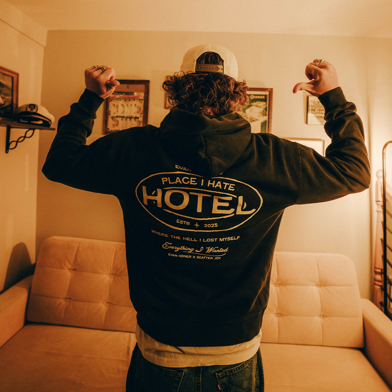 Place I Hate Hotel Hoodie (Evan Honer x Scatter Joy)