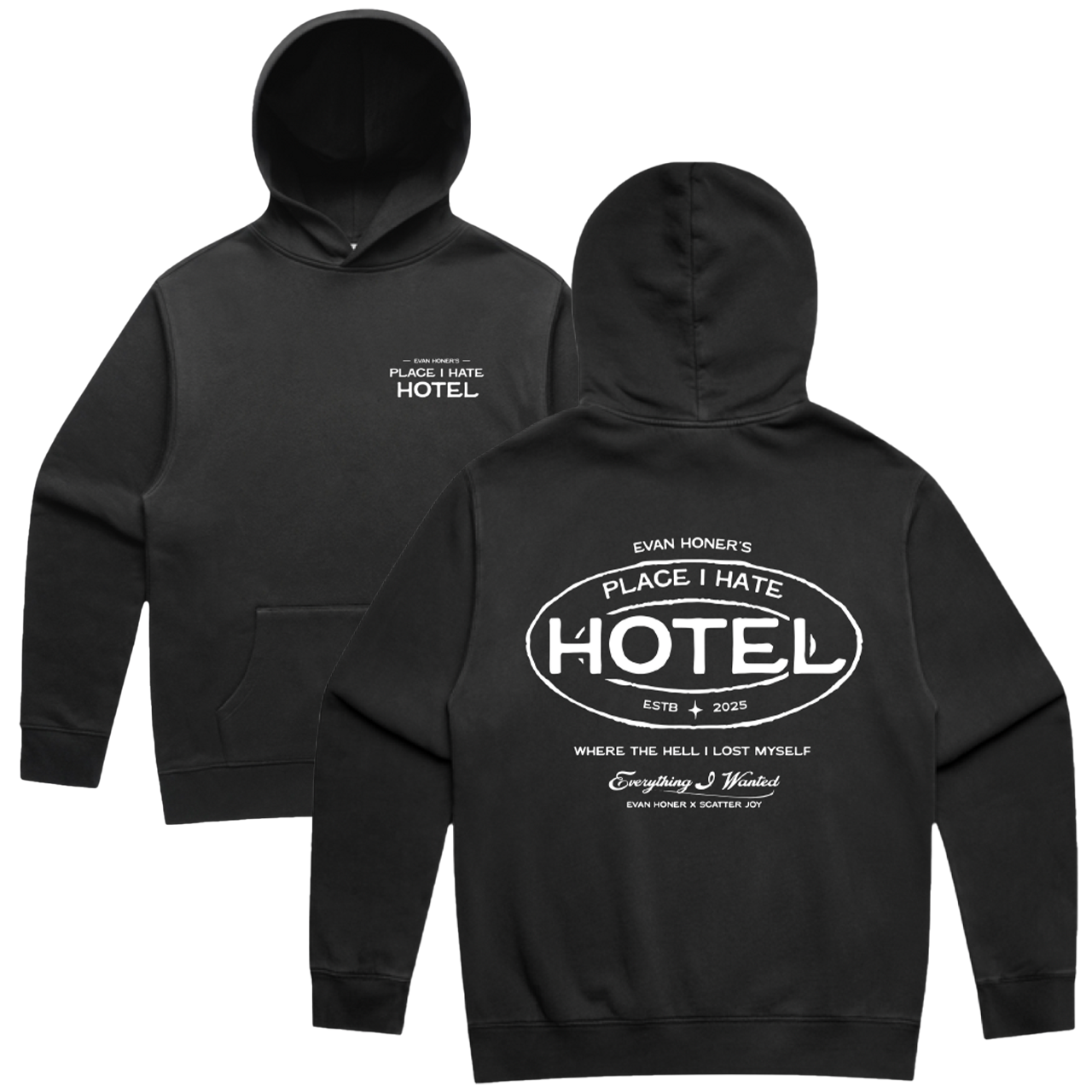 Place I Hate Hotel Hoodie (Evan Honer x Scatter Joy)