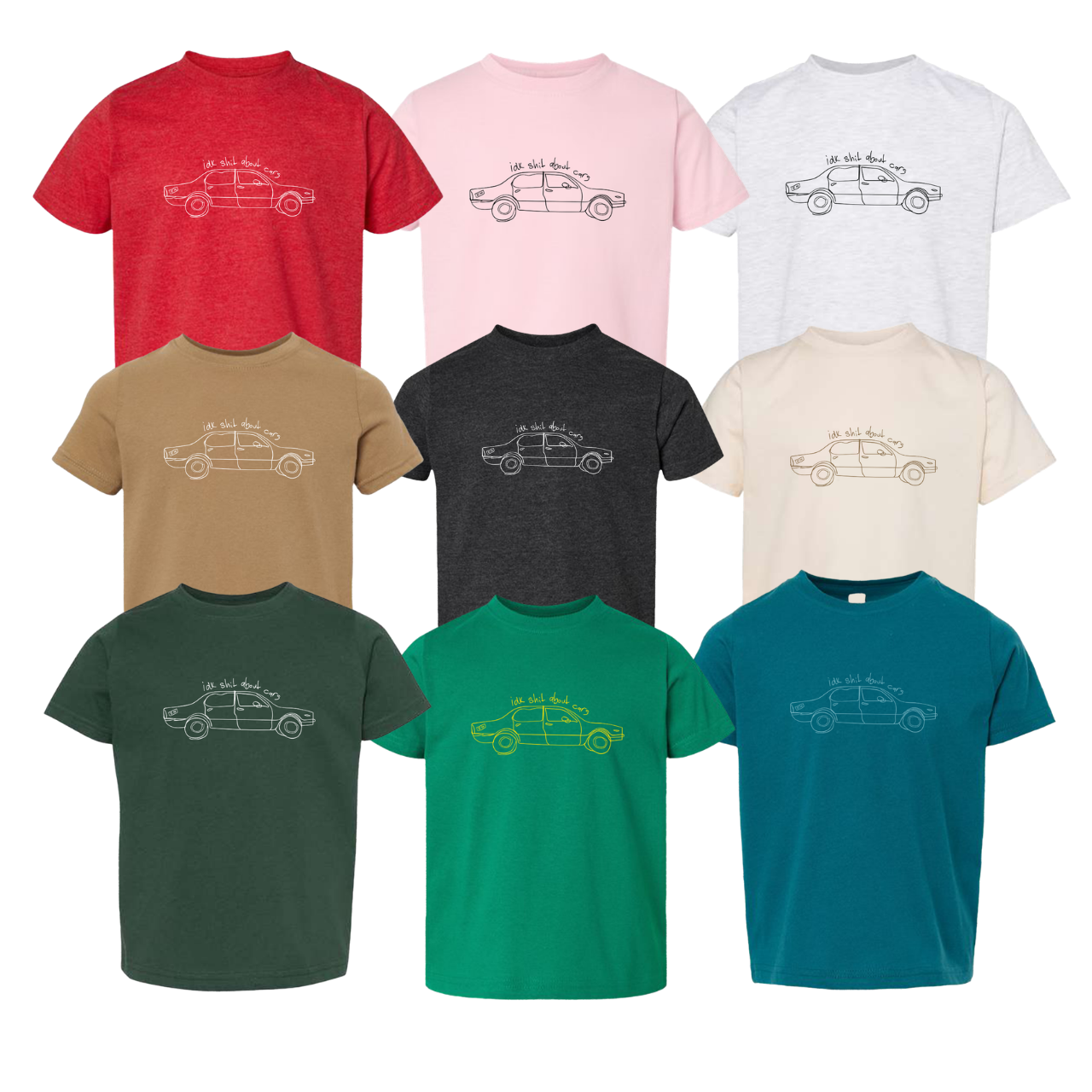 Youth DIY Tee: IDK Shit About Cars